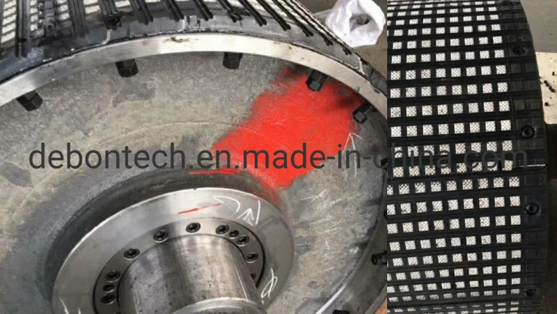 Rubber Coated Drum Pulley Vulcanized Pulley Lagging Conveyor Roller Pulley Lagging Rubber